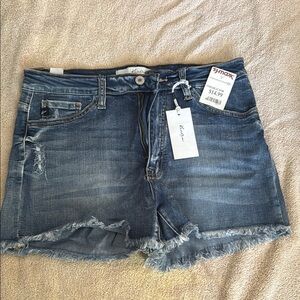 KanCan Blue Jean Shorts Distressed Hem